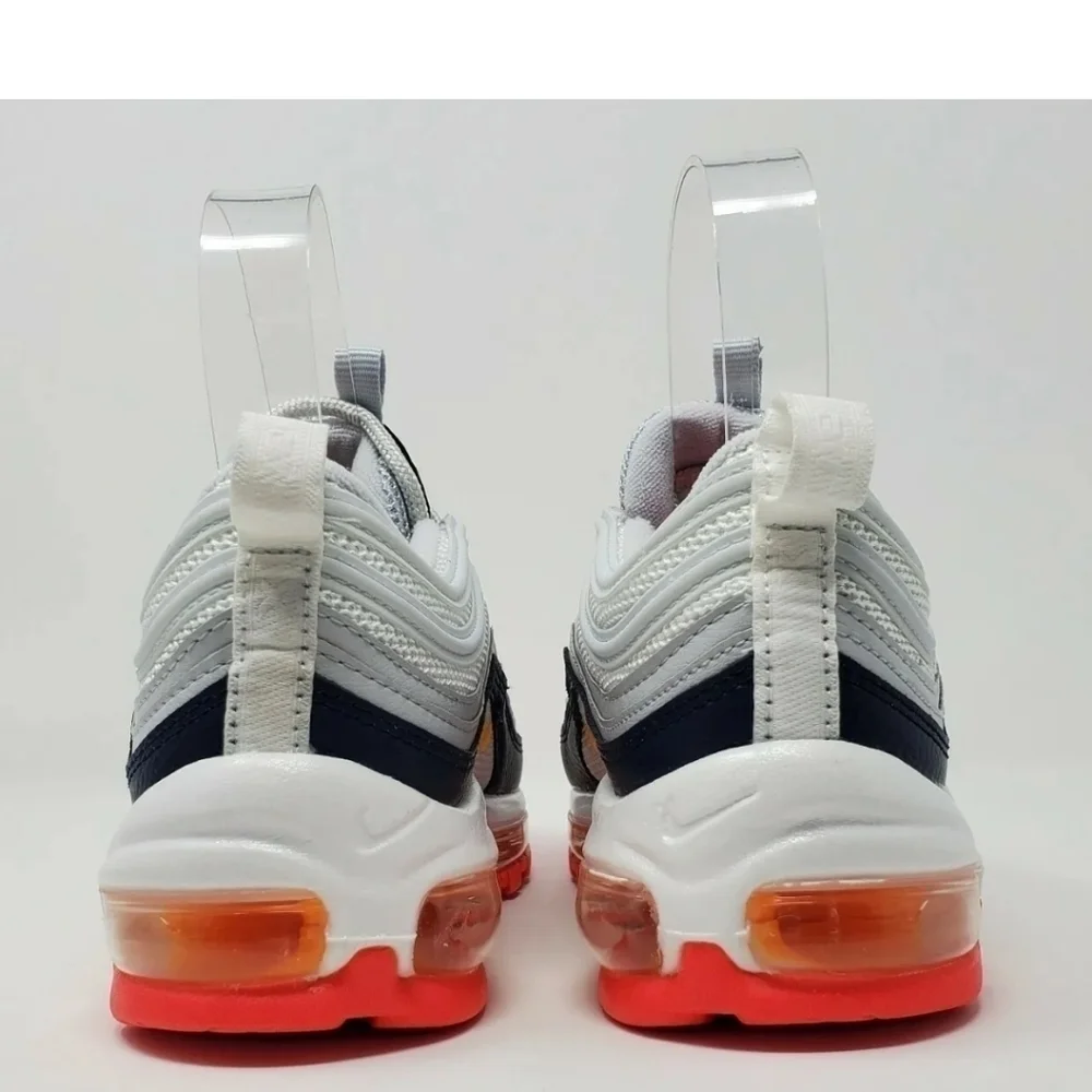 Nike Air Max 97 Women's Pure Platinum Laser Orange Size 5.5  921733-015 New